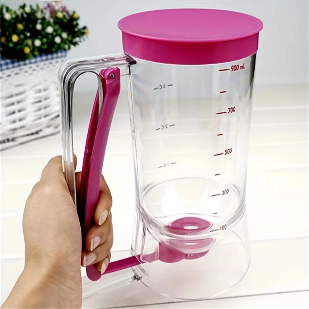900ml Batter Dispenser with Trigger Handle – Measuring Cup Funnel for Pancakes, Cupcakes & Baking - Sellaxy