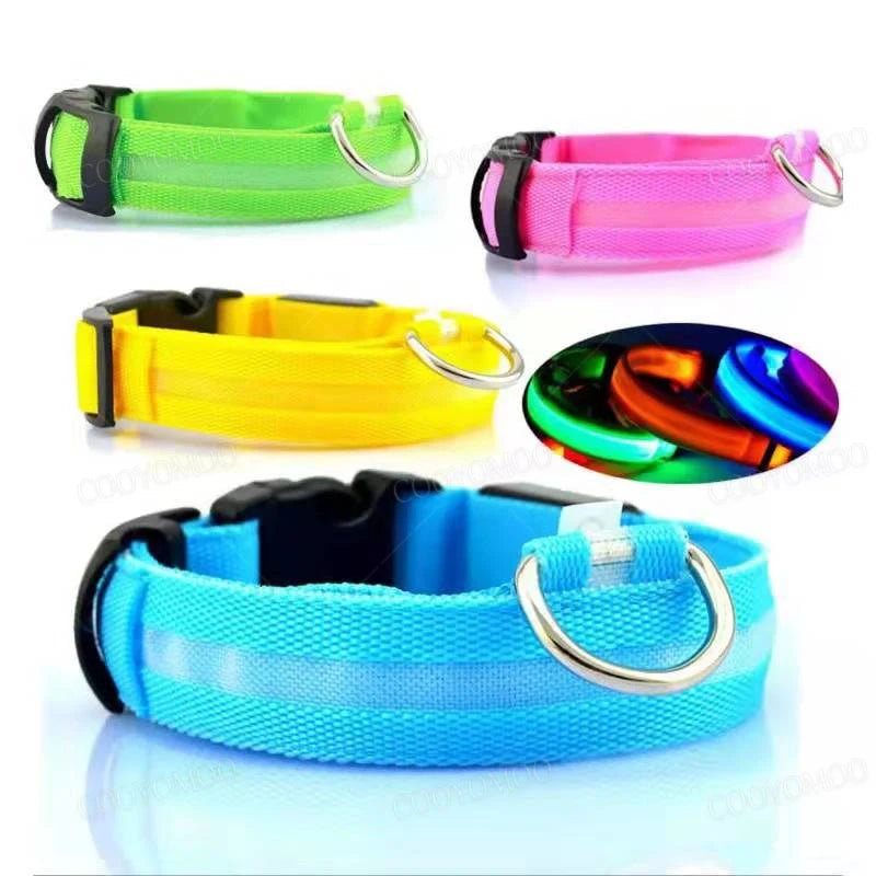 LED Dog Safety Collar – USB Rechargeable Light - Up Collar with 3 Modes for Night Walking - Sellaxy