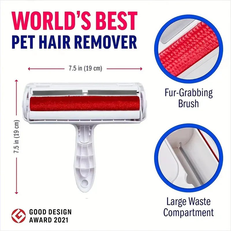 Pet Hair Remover Roller – Reusable Fur Cleaner for Dogs & Cats | No Adhesives, No Refills Needed - Sellaxy