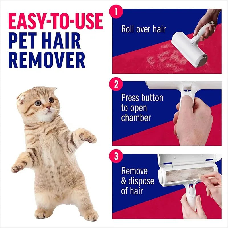 Pet Hair Remover Roller – Reusable Fur Cleaner for Dogs & Cats | No Adhesives, No Refills Needed - Sellaxy