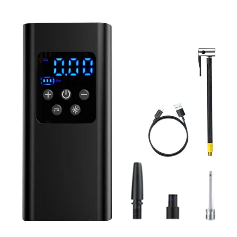 Portable Air Compressor Tire Inflator – Digital Air Pump for Car, Motorcycle, Bicycle & Sports Balls - Sellaxy