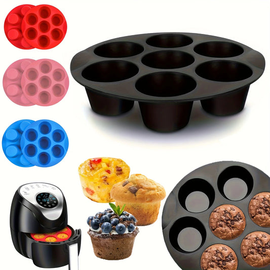 Silicone Egg Bite Mold for Air Fryer – 7 - Cavity Non - Stick Muffin & Cupcake Baking Pan - Sellaxy